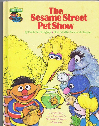 ORIGINAL Vintage 1980 Sesame Street Pet Show Hardcover Book Big Bird Ernie