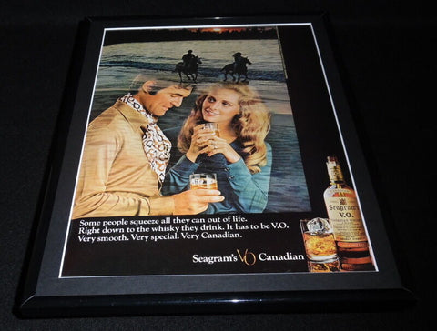 1972 Seagram's V.O. Whisky 11x14 Framed ORIGINAL Vintage Advertisement 