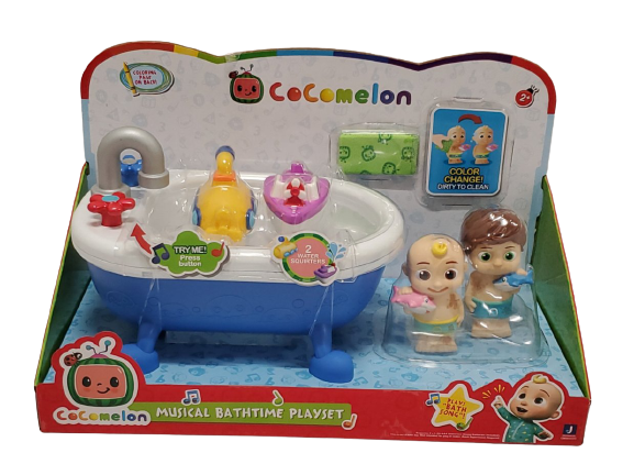 NEW SEALED 2021 Jazwares CoComelon Musical Bathtime Playset + Figures