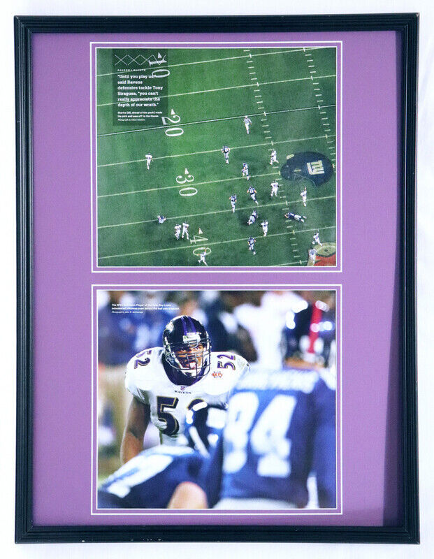 Super Bowl XXXV Baltimore Ravens vs Giants Framed 18x24 Photo Display