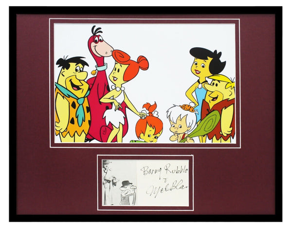 Mel Blanc Signed Framed 11x14 Photo Display JSA Flintstones Barney Rubble Inscr