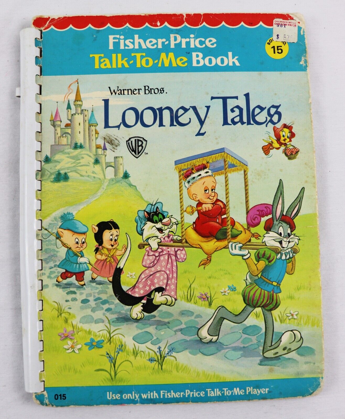 VINTAGE 1978 Fisher Price Talk to Me Book Looney Tunes Bugs Bunny Sylvester