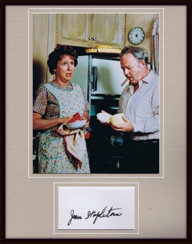 Jean Stapleton Signed Framed 11x14 Photo Display All in the Family Edith Bunker