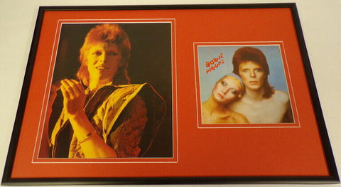 David Bowie Framed 12x18 Photo & Pinups Cover Display