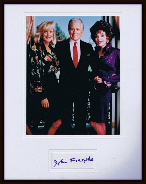 John Forsythe Signed Framed 11x14 Photo Display JSA Dynasty