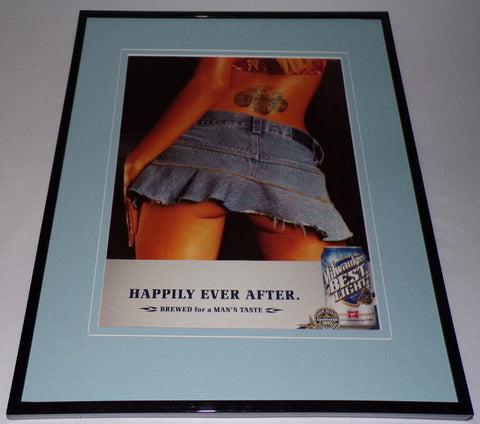 2004 Milwaukee's Best Beer Rear View Framed 11x14 ORIGINAL Advertisement