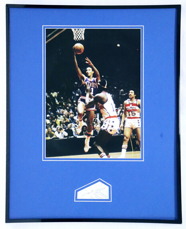 Dave Bing Signed Framed 16x20 Photo Display JSA Pistons Syracuse