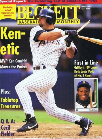 ORIGINAL Vintage Mar 1997 Beckett Baseball Magazine Ken Caminiti 89 UD Griffey 