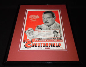 Bob Hope 1951 Chesterfield Cigarettes Framed 11x14 ORIGINAL Advertisement