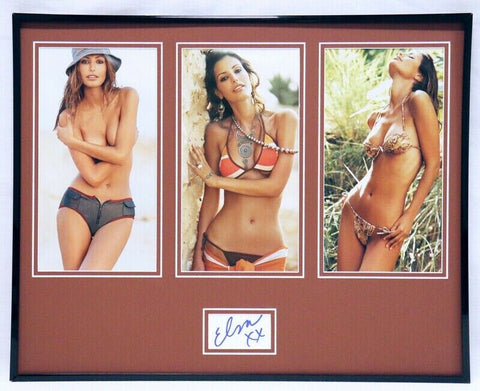 Elsa Benitez Signed Framed 16x20 Swimsuit Bikini Photo Collage