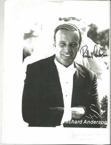 Richard Anderson Signed 8x10 Paperstock Photo Six Million Dollar Man