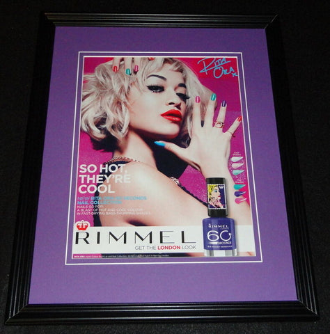 Rita Ora Facsimile Signed Framed 2014 Rimmel Advertising Display