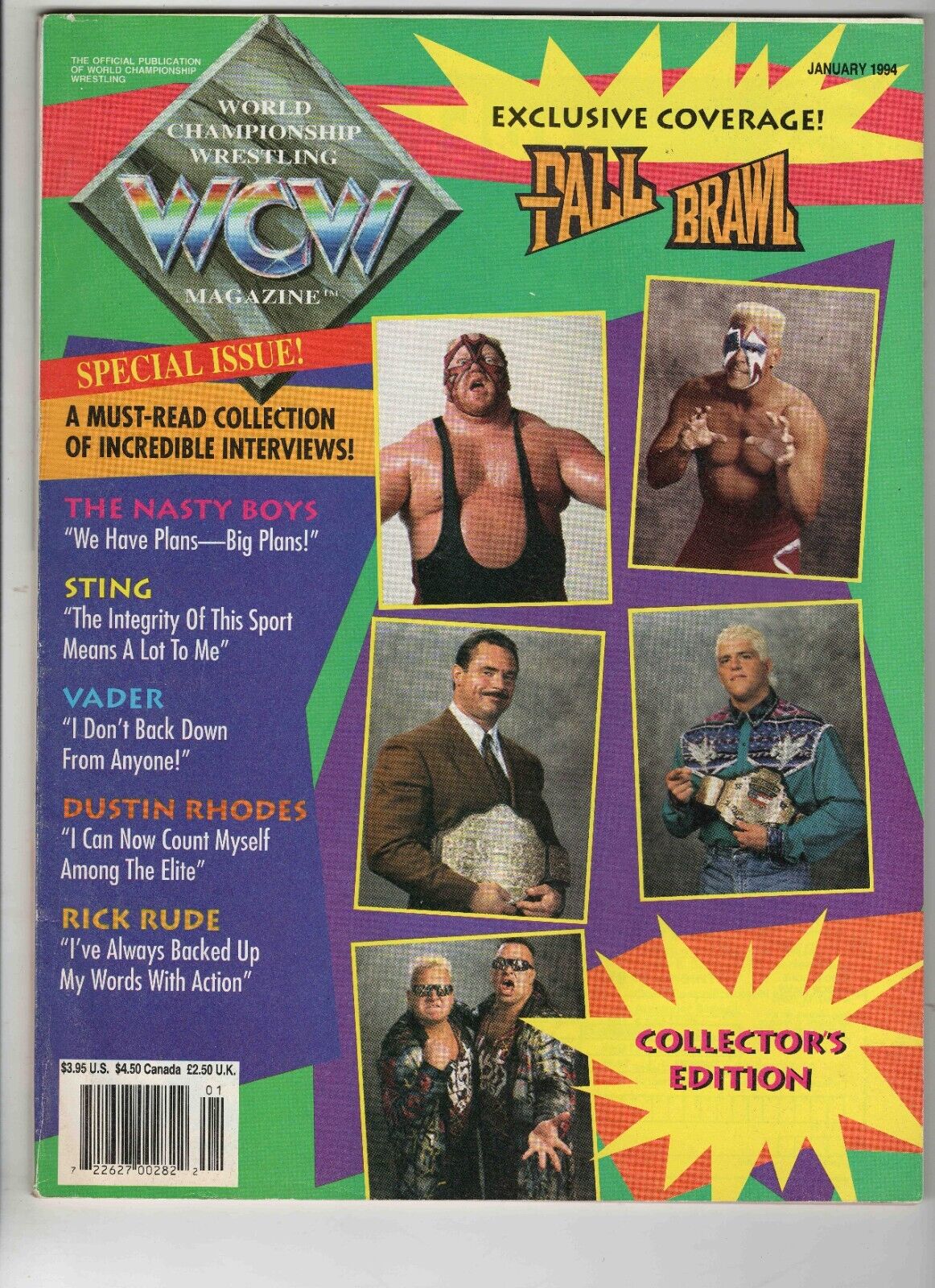 Jan 1994 WCW Magazine Ric Flair Sting Vader