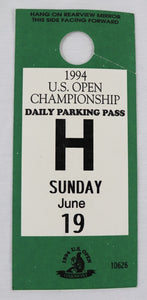 VINTAGE 1994 US Open Oakmont Parking Pass Last Arnold Palmer , Ernie Els Win