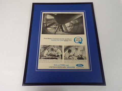 1965 Ford / Lincoln Car Care Framed 11x14 ORIGINAL Vintage Advertisement B