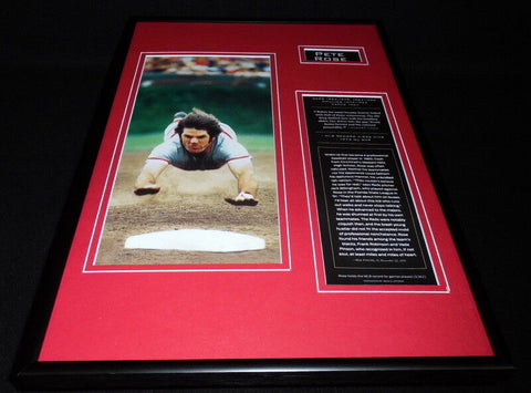 Pete Rose Framed 12x18 Photo Display Reds