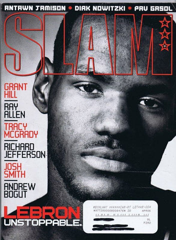 ORIGINAL Vintage April 2005 Slam Magazine #86 Lebron James Dirk Nowitzki