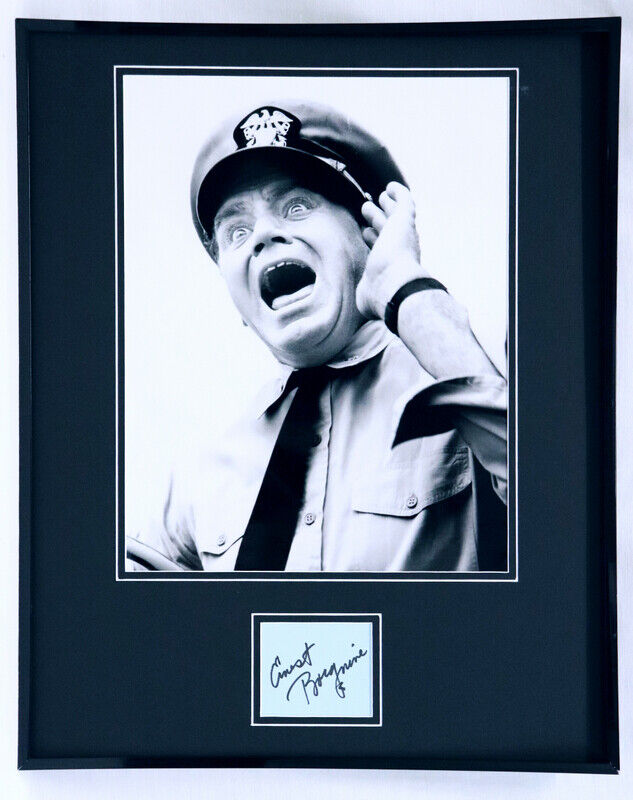 Ernest Borgnine Signed Framed 16x20 Photo Display McHale's Navy 