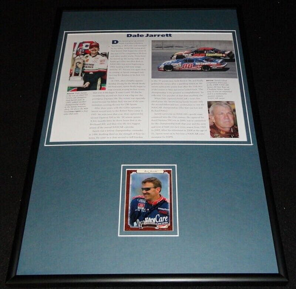 Dale Jarrett Signed Framed 12x18 Photo Display 