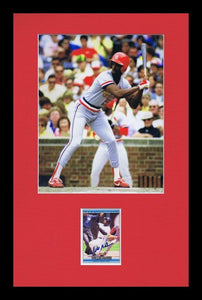 Willie McGee Signed Framed 11x17 Photo Display Cardinals