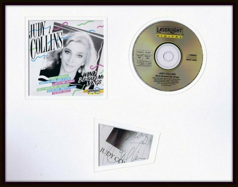 Judy Collins Signed Framed 11x14 Wind Beneath My Wings CD & Photo Display