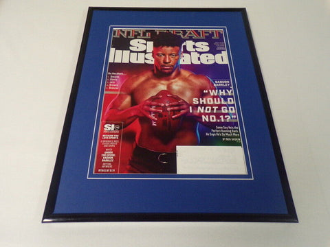 Saquon Barkley Framed ORIGINAL 2018 Sports Illustrated Cover Giants Penn State