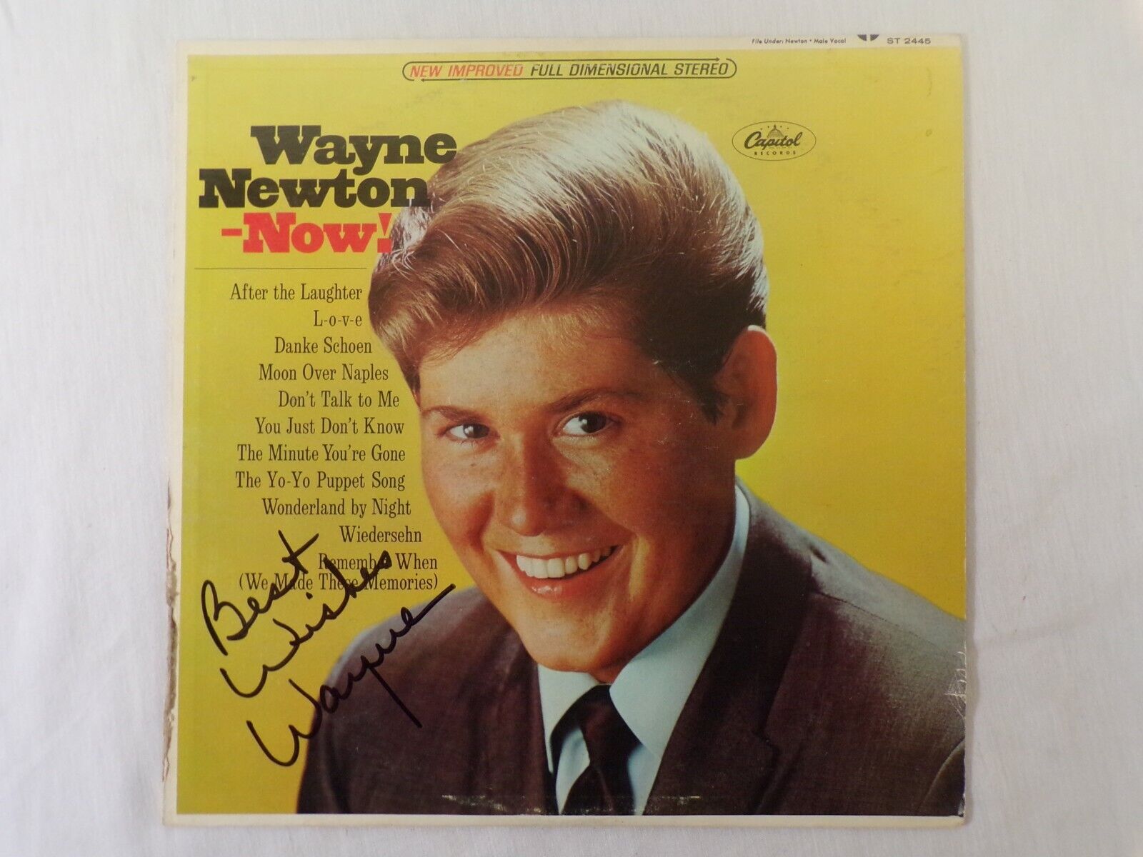 Wayne Newton Now! Signed Vinyl Record Album JSA 