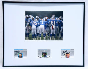 Warren Moon H Jeffires E Givins Signed Framed 16x20 Photo Display PRO LINE Oiler