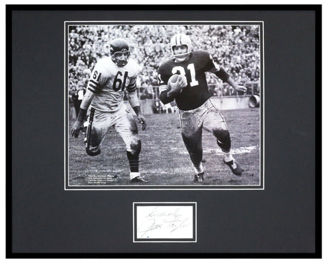 Jim Taylor Signed Framed 16x20 Photo Poster Display JSA Packers vs Bears