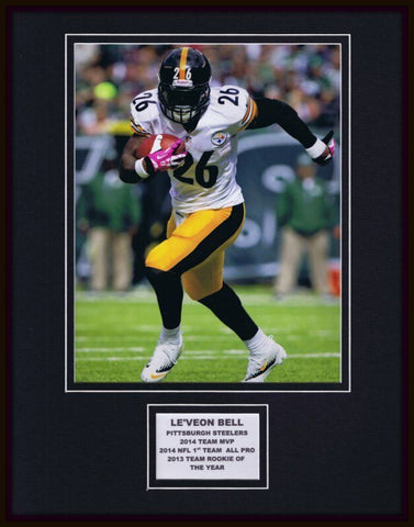 Le'Veon Bell Steelers Framed 11x14 Photo Display Leveon