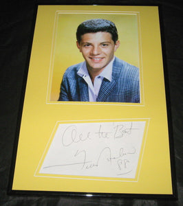 Frankie Avalon Signed Framed 11x17 Photo Display JSA