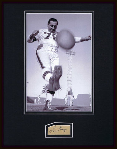 Lou Groza The Toe Signed Framed 11x14 Photo Display JSA Browns 