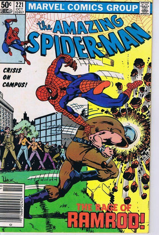 Amazing Spiderman #221 ORIGINAL Vintage 1981 Marvel Comics Ramrod