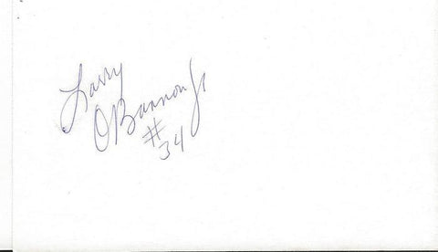 Larry O'Bannon Signed 3x5 Index Card Louisville