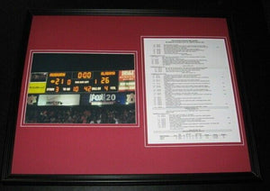 2009 Alabama Auburn Iron Bowl Framed 16x20 Photo & 4th Q Play by Play Display