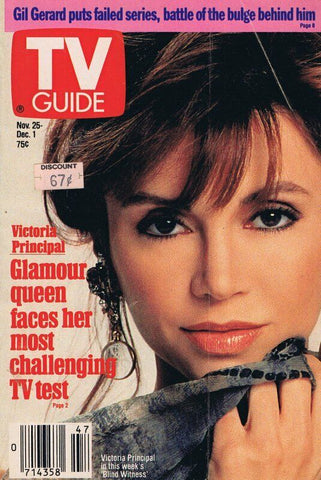 ORIGINAL Vintage Nov 25 1989 TV Guide Magazine Victoria Principal