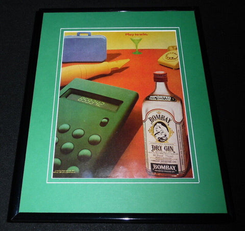 1982 Bombay Dry Gin Framed 11x14 ORIGINAL Advertisement