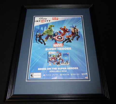 Disney Marvel Infinity 2014 PS3 Framed 11x14 ORIGINAL Vintage Advertisement