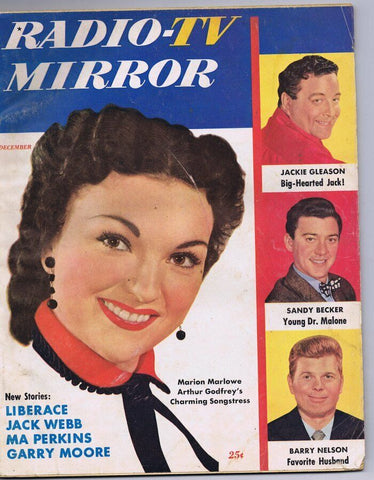 VINTAGE December 1953 TV Radio Mirror Magazine Marion Marlowe Jackie Gleason