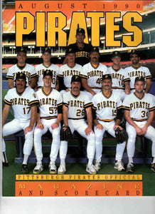 1990 Montreal Expos @ Pittsburgh Pirates Scorecard Program Magazine Unscored