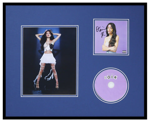 Olivia Rodrigo Signed Framed 16x20 Sour CD & Photo Display