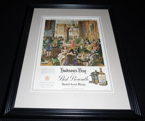 1951 Hudson's Bay Scotch Whisky 11x14 Framed ORIGINAL Vintage Advertisement