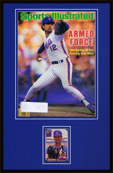 Ron Darling Signed Framed 1986 Sports Illustrated Cover Display Mets