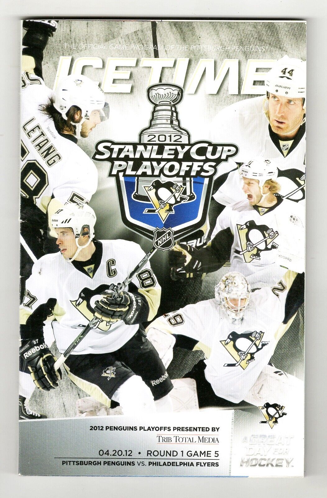 VINTAGE Apr 20 2012 Pittsburgh Penguins vs Philadelphia Flyers Playoff Program