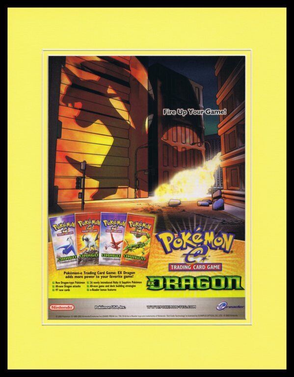 Pokemon Dragon 2003 Nintendo Framed 11x14 ORIGINAL Advertisement