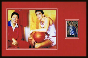 Vinny Del Negro Signed Framed 11x17 Photo Display w/ Jim Valvano NC State