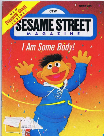 ORIGINAL Vintage Sesame Street Magazine March 1986 Ernie Cover