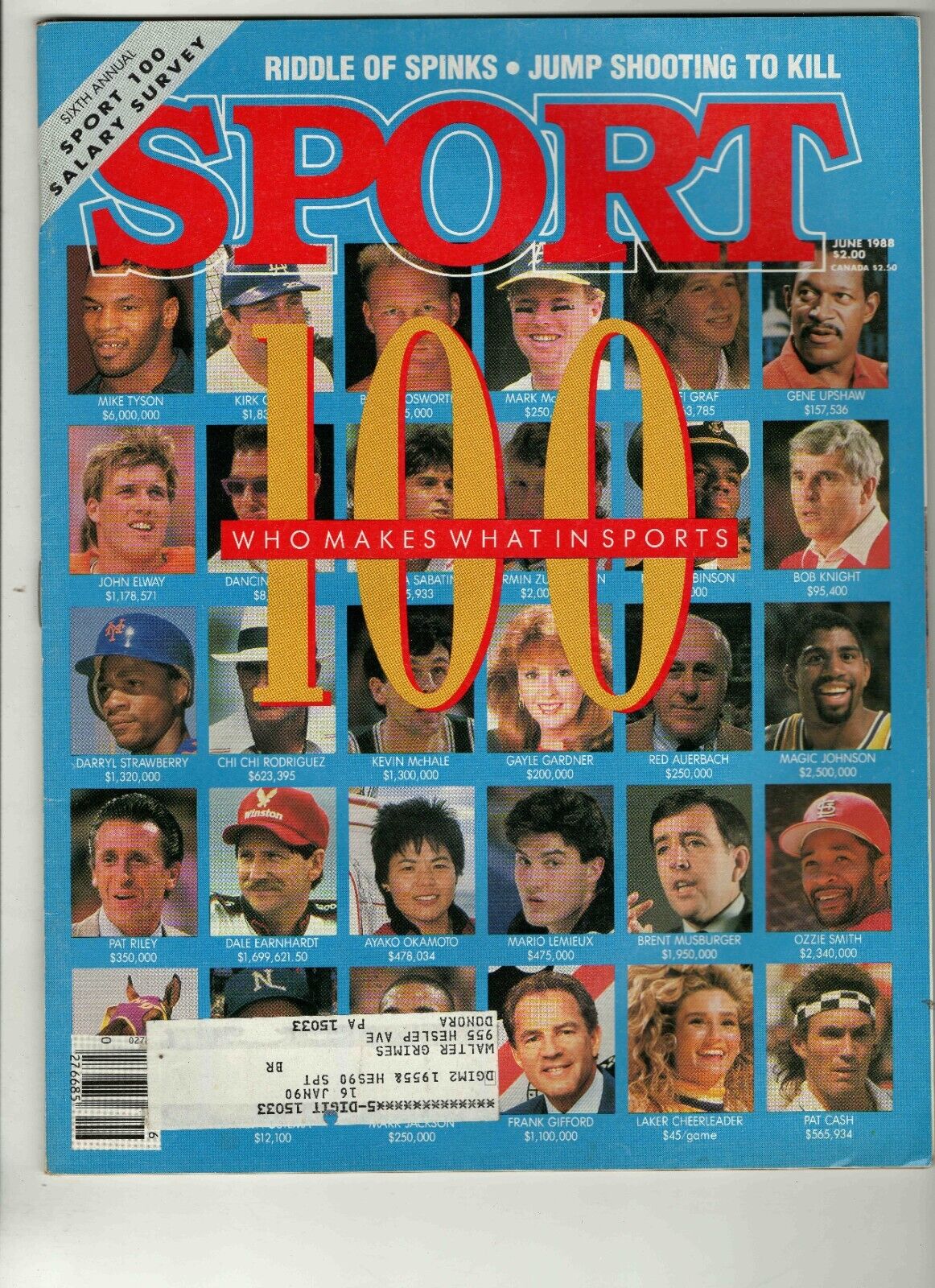 June 1988 Sport Magazine Mike Tyson Dale Earnhardt Mario Lemieux Bob Knight