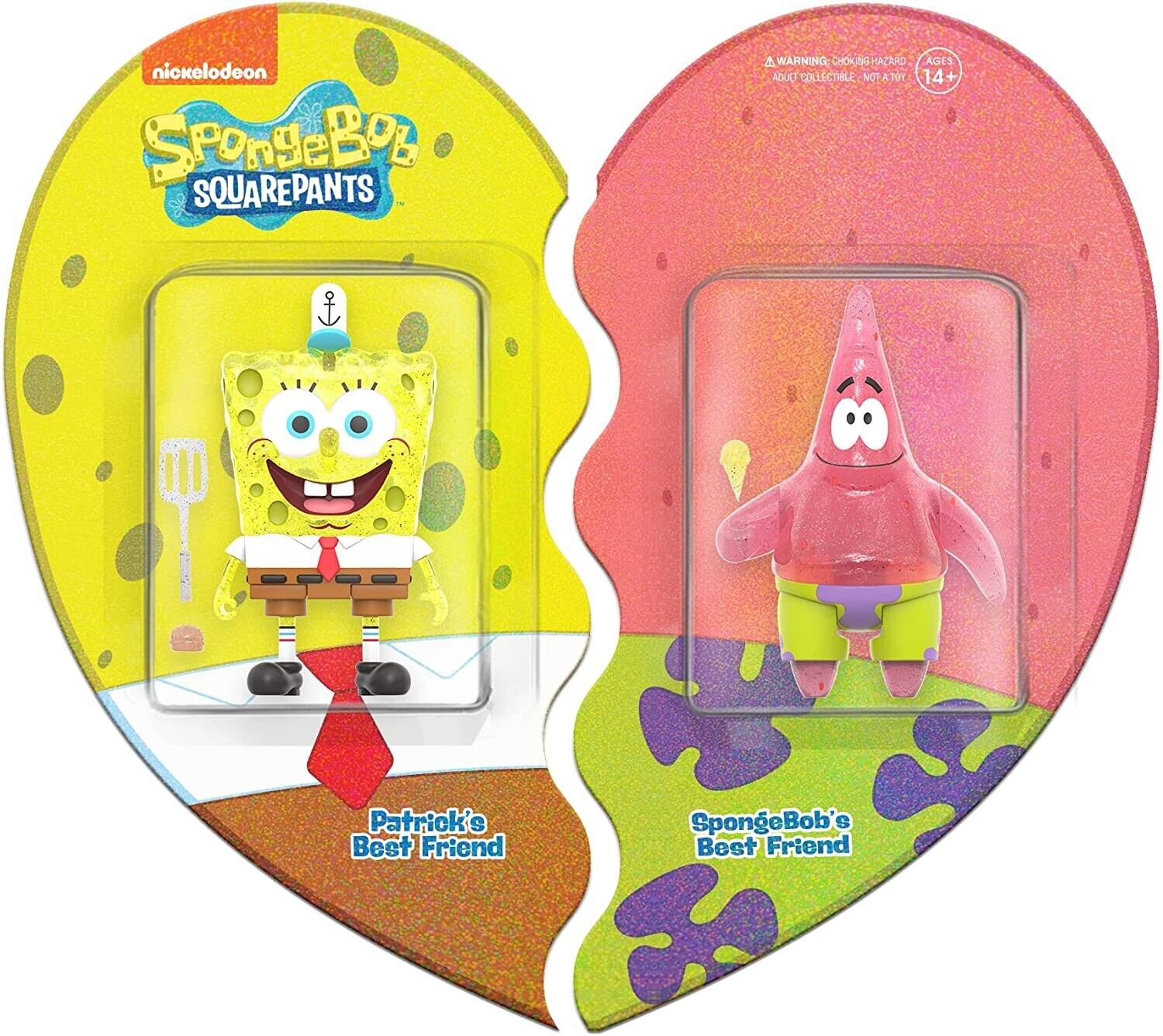 NEW SEALED 2022 Super7 Spongebob Squarepants & Patrick BFF Reaction Figure Set