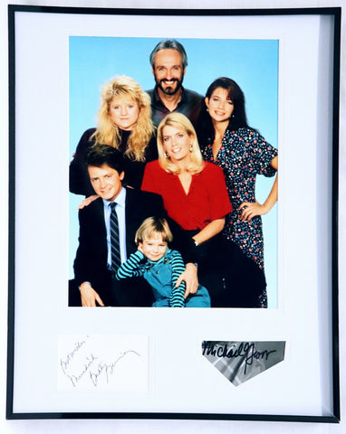 Family Ties Signed Framed 16x20 Photo Display JSA Meredith Baxter Michael Gross